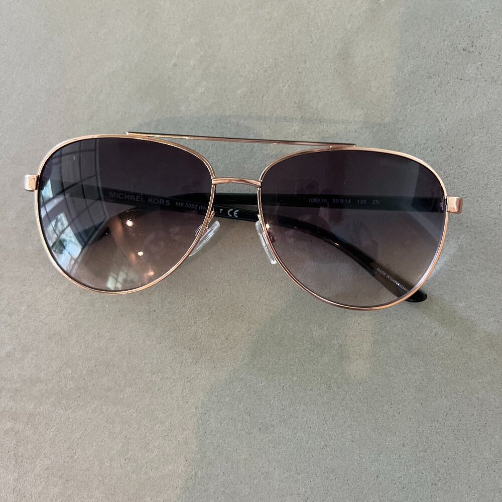 Michael Kors Gradient Lens Glasses Rose Gold/Grey Rose